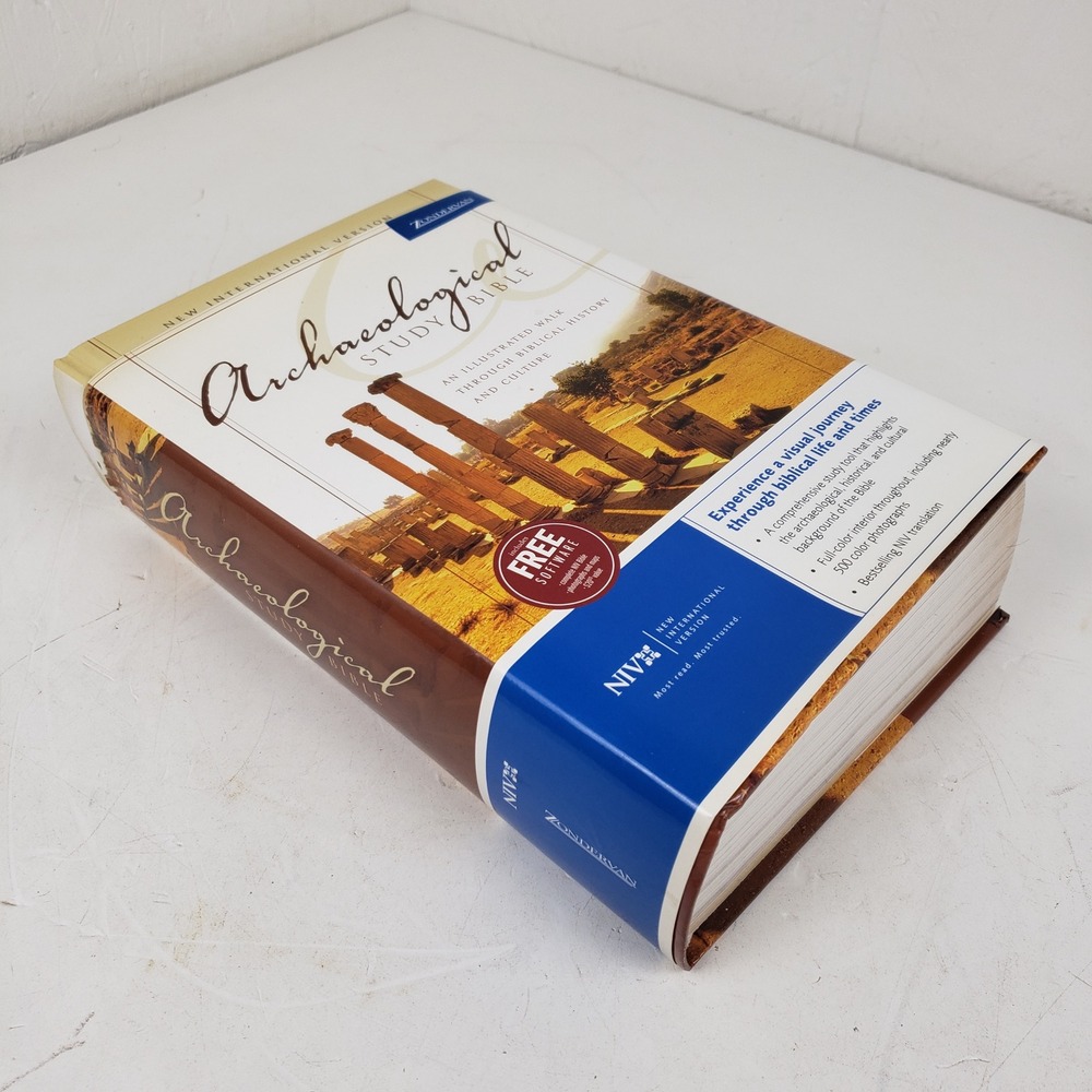 NIV Archaeological Study Bible Zondervan Hardcover Illustrated History CD-ROM